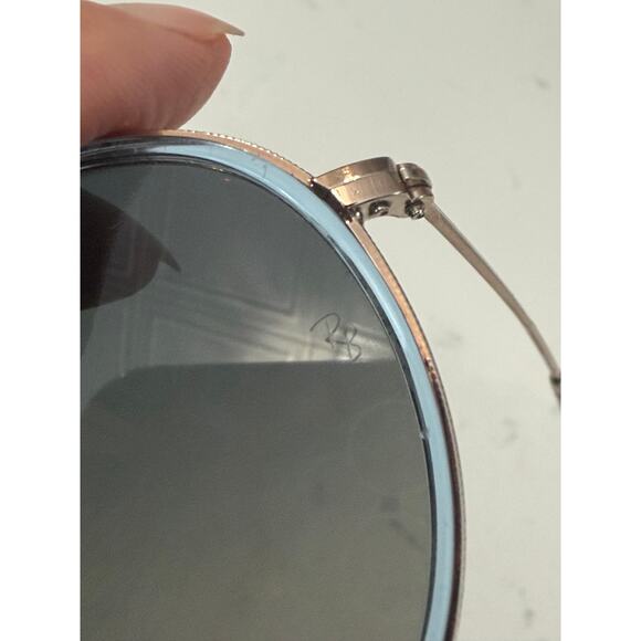 Ray Ban Aviator metal double bridge round sunglasses RB3647N streetwear main image 8